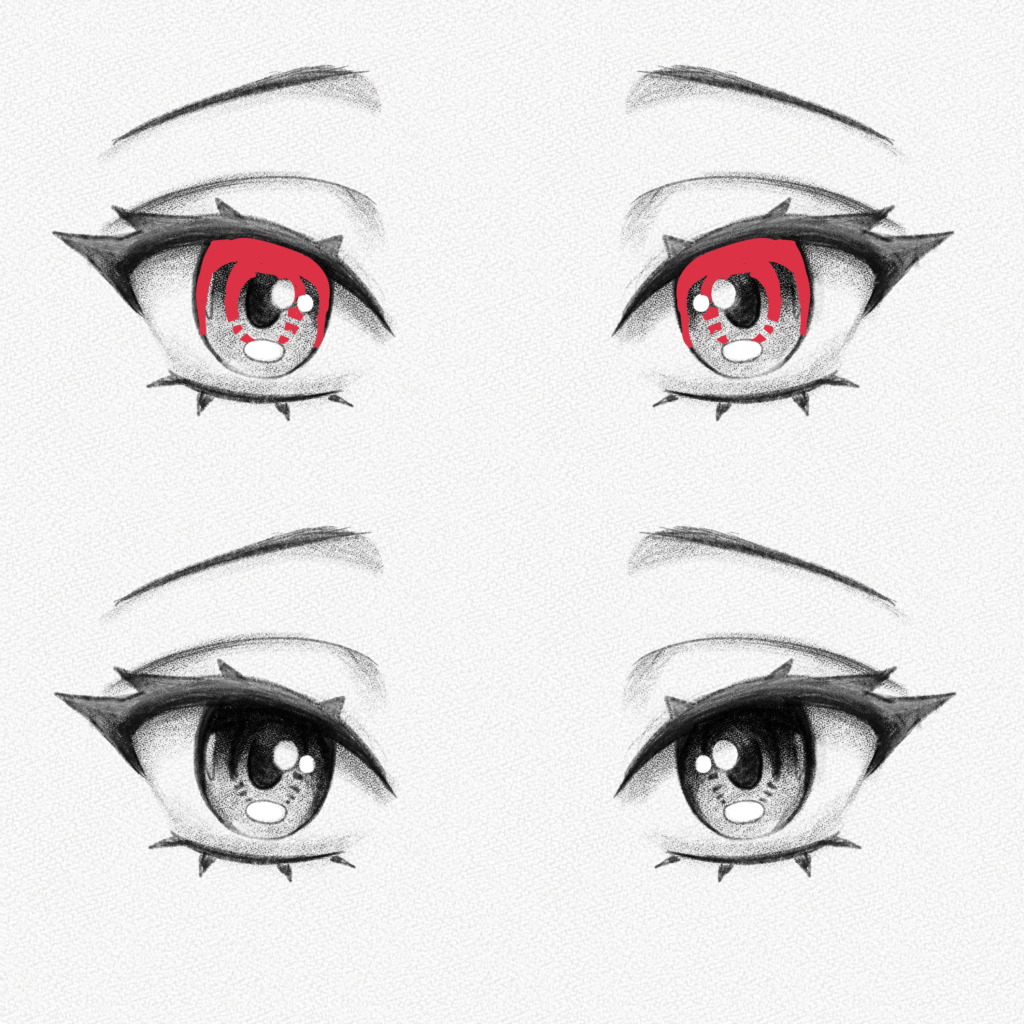 Sultry anime eyes