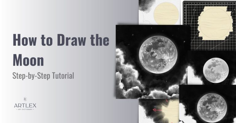 How to Draw the Moon – Step-by-Step Tutorial – Artlex