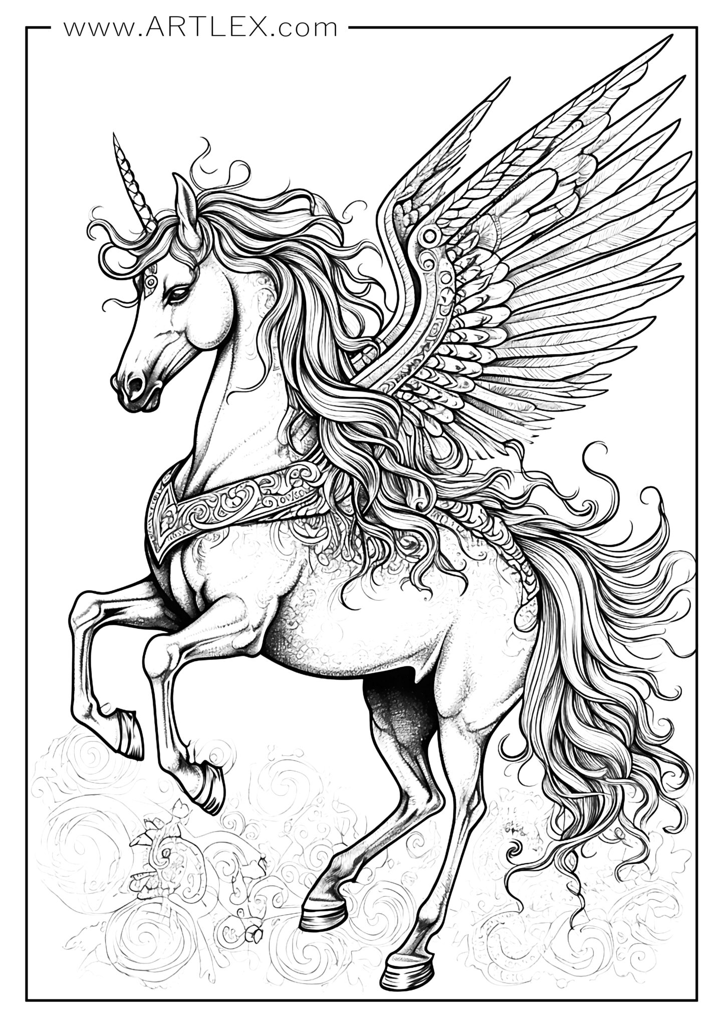 10 Unicorn Coloring Pages (Free + Printable) - Artlex