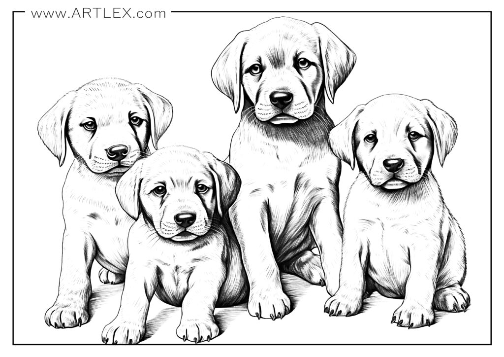 10 Dog Coloring Pages (Free + Printable) - Artlex