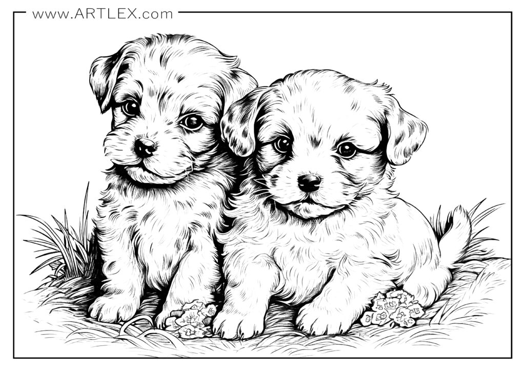 10 Dog Coloring Pages (Free + Printable) – Artlex