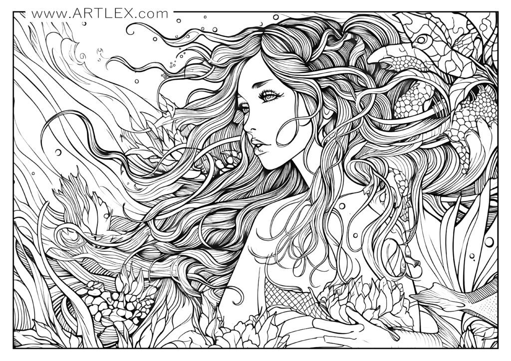 10 Ocean Coloring Pages (Free + Printable) – Artlex