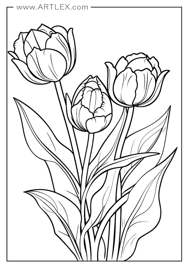 13 Best Flower Coloring Pages (Free + Printable) - Artlex