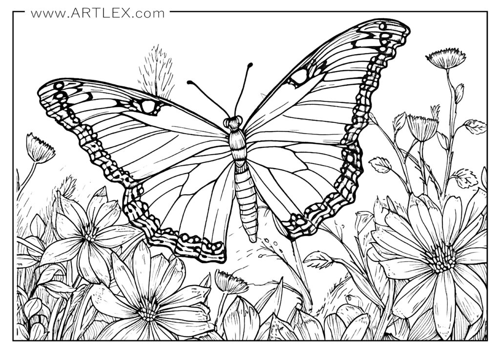 16 Best Butterfly Coloring Pages (Free + Printable) - Artlex