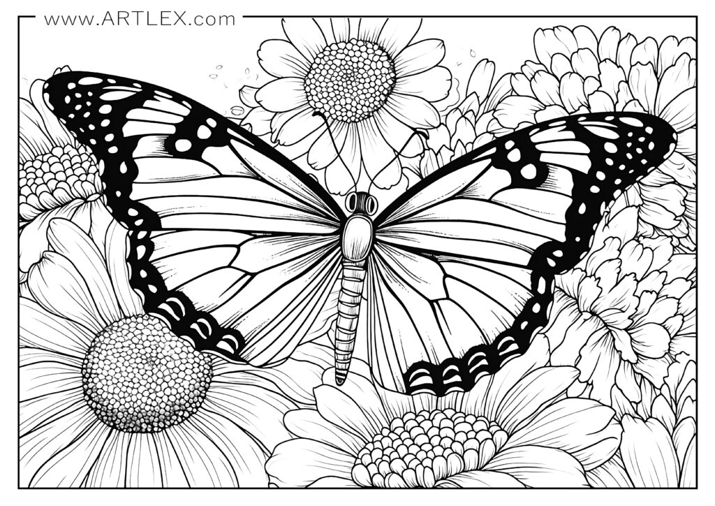 16 Best Butterfly Coloring Pages (Free + Printable) - Artlex