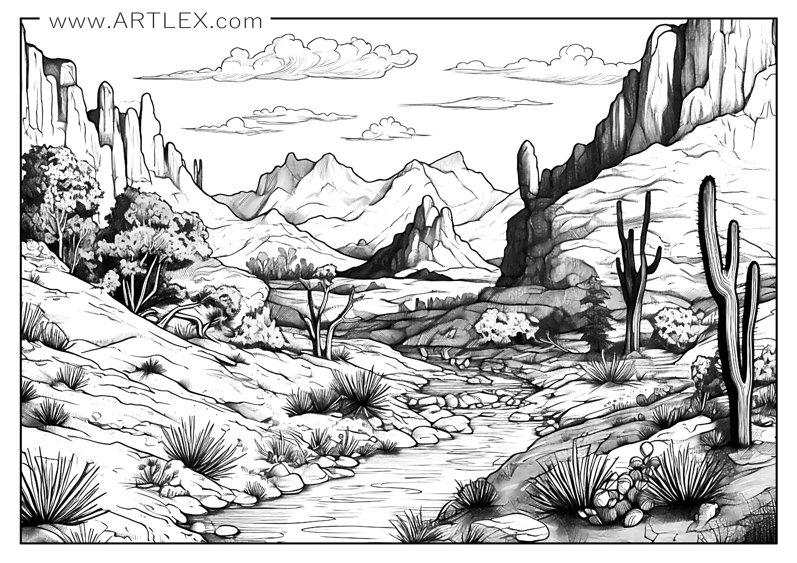 Collection 79 Best Landscapes Coloring Pages Free To Print And Download Shill Art