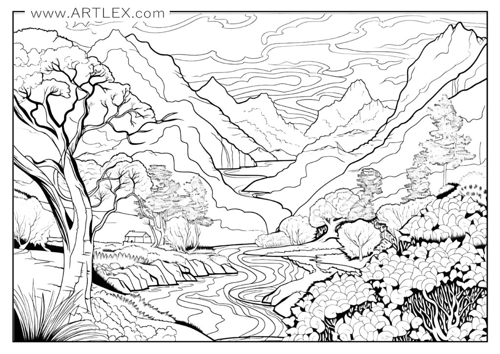 9 Of The Best Landscape Coloring Pages Free Printable Artlex