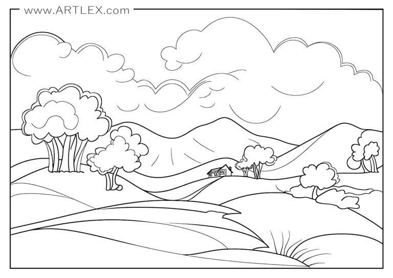 9 of the Best Landscape Coloring Pages (Free + Printable) – Artlex