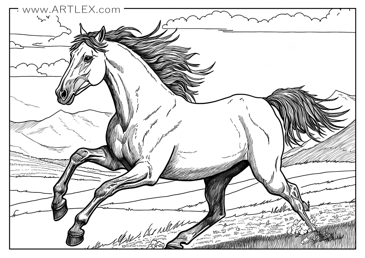 12 Best Horses Coloring Pages (Free + Printable) - Artlex