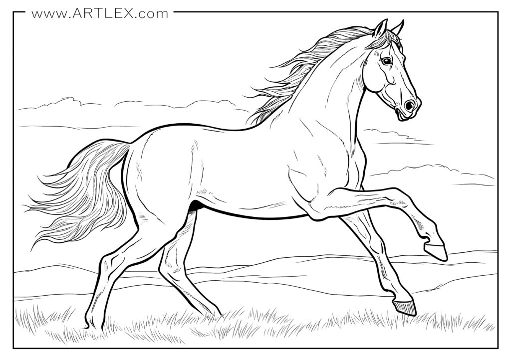 12 Best Horses Coloring Pages (Free + Printable) - Artlex