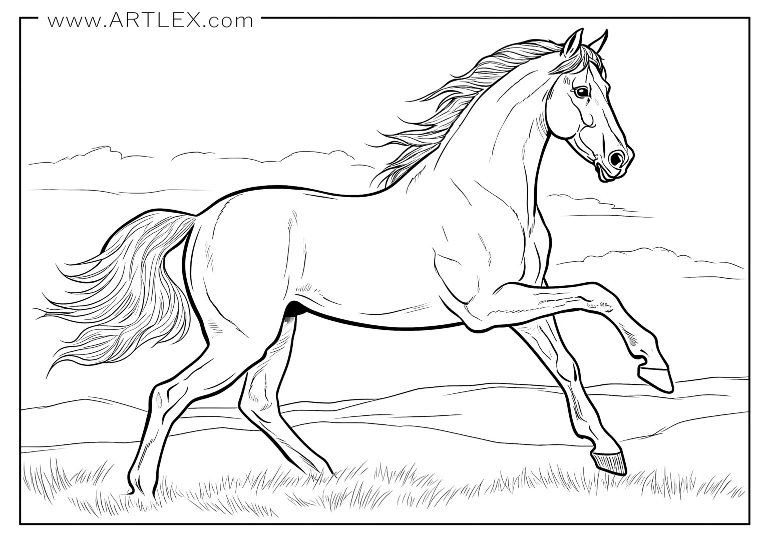 12 Best Horses Coloring Pages (Free + Printable) – Artlex